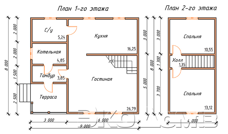 Дом (каркас) 10 (9х8 м) в Саранске
Дом (каркас) 10 (9х8 м)