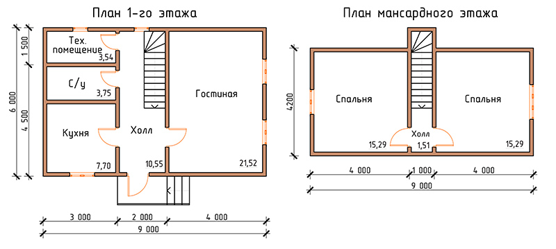 Дом (каркас) 8А (6х9 м) в Саранске
Дом (каркас) 8А (6х9 м)