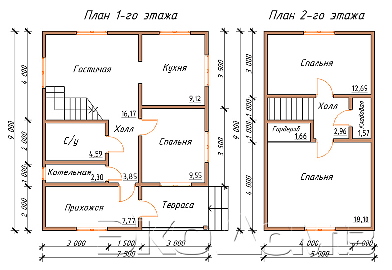 Дом (каркас) 13 (7,5х9 м) в Саранске
Дом (каркас) 13 (7,5х9 м)