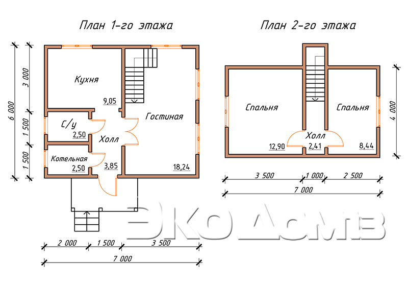 Дом (каркас) 2 (6х7 м) в Саранске
Дом (каркас) 2 (6х7 м)