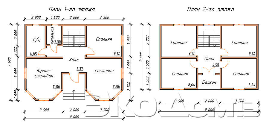 Дом (каркас) № 18 (9х7 м) в Саранске
Дом (каркас) № 18 (9х7 м)