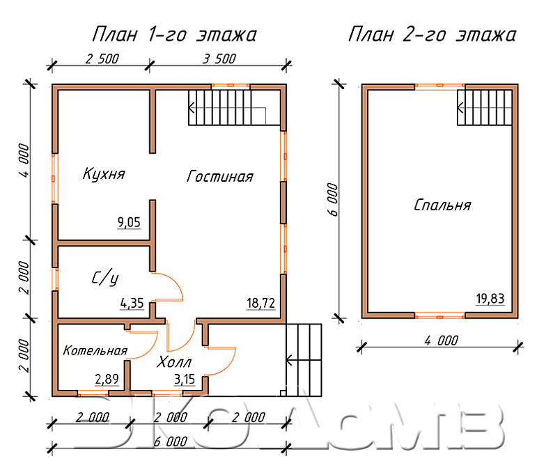 Дом (каркас) 4 (8х6 м) в Саранске
Дом (каркас) 4 (8х6 м)