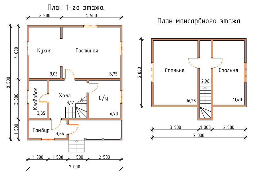 Дом № 11A (7х8,5 м) в Саранске
Дом № 11A (7х8,5 м)